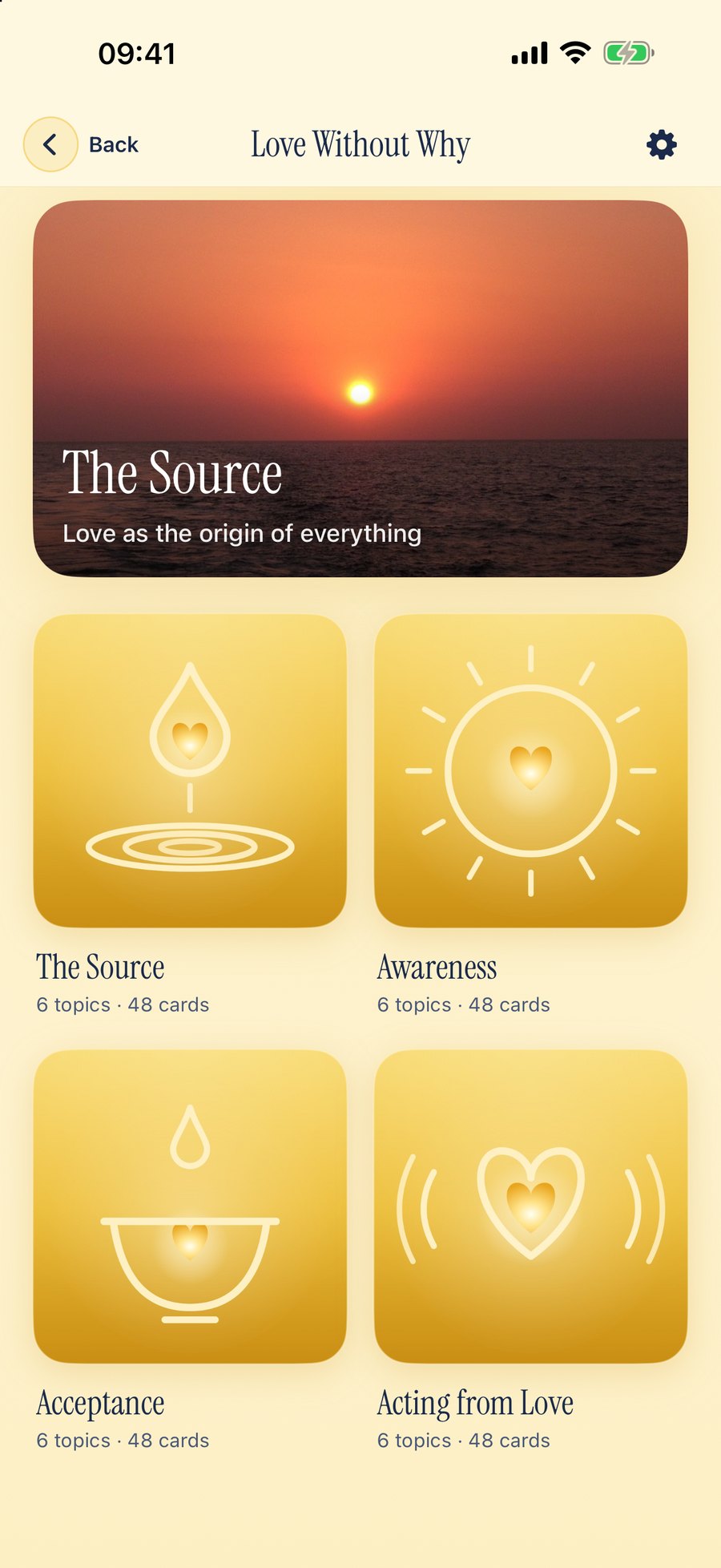 The Source: love as the origin of everything — always free.